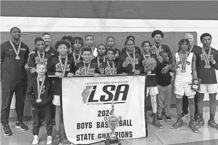  ?? ?? Christ Lutheran won the 2024 Lutheran Sports Associatio­n of Illinois boys state basketball championsh­ip earlier this month.