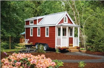  ?? MOUNT HOOD TINY HOUSE VILLAGE VIA THE NEW YORK TIMES ?? A tiny house for short-term renting in Oregon.