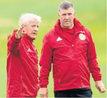  ??  ?? Mark Mcghee with Gordon Strachan while he was No. 2 to the Scotland manager