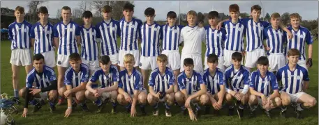  ??  ?? The Good Counsel (New Ross) squad before Thursday’s heavy Leinster Junior final defeat against St. Kieran’s in Thomastown.