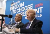  ?? JOSE LUIS MAGANA — THE ASSOCIATED PRESS FILE ?? No Labels Founding Chairman and former Sen. Joe Lieberman speaks at the National Press Club in Washington, D.C. on Jan. 18.