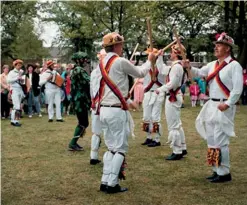  ?? NIGEL D. ASTON ?? Morris dancers at the Maypole Festival at Sedgley in Staffordsh­ire.