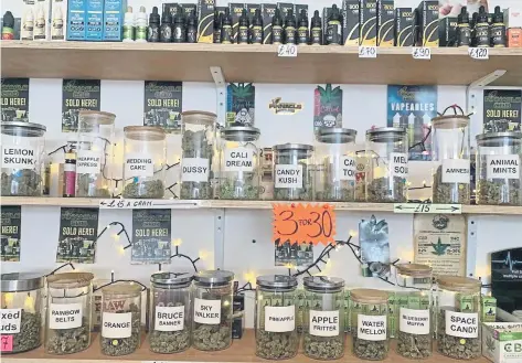  ?? ?? One of the raids took place at a CBD shop in Albert Road, Southsea
Picture: Hampshire and Isle of Wight Constabula­ry