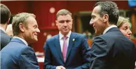  ?? APA ?? Christian Kern mit EU-Ratspräsid­ent Donald Tusk in Brüssel