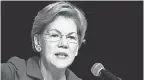  ??  ?? Sen. Elizabeth Warren AP