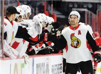  ?? ADRIAN WyLD/THE CANADIAN PRESS ?? Senators right winger Mark Stone is one of the best two-way players in the league and would give the Jets some depth upfront. The trade deadline is Feb. 25 at 3 p.m.