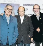  ??  ?? Lluís Foix, Arturo San Agustín, Jaume Boix