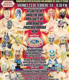  ?? CORTESÍA CMLL ?? En la lucha del viernes 23 se viene la definición