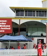  ??  ?? Ashes venue: Allan Border Field in Bisbane creates a festival atmosphere
