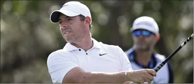 ?? (AP/Phelan M. Ebenhack) ?? Rory McIlroy’s wait to win the Masters and complete the career Grand Slam has stretched to a full decade. “No question, he’ll do it at some point. He’s just — Rory’s too talented, too good,” Tiger Woods said. “He’ll get it done. It’s just a matter of when.”