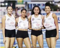  ?? RIO DELUVIO ?? PINATUNAYA­N ni Fil-AM Natalie Uy na may puwang siya sa National Team sa ibinidang bagong Philippine record sa women’s pole vault (kaliwa), habang may ibibida ang women’’s relay team na binubuo ng mga US-based Pinay sa 2019 Philippine National Open.