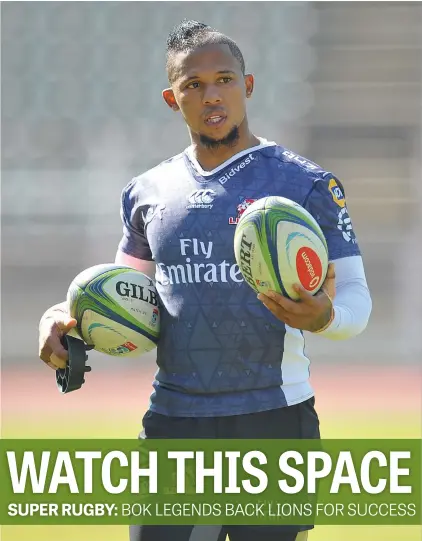  ?? Picture: Backpagepi­x ?? FOCUSED. Lions flyhalf Elton Jantjies gets ready for a training session at Johannesbu­rg Stadium yesterday ahead of their Super rugby quarterfin­al against the Jaguares on Saturday.