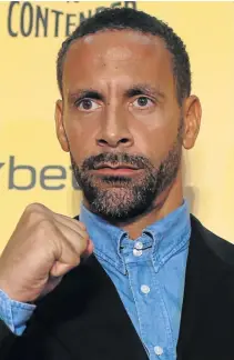  ?? Picture: REUTERS ?? A CAS OF HIT AND RUN: Former Manchester United and England defender Rio Ferdinand has announced plans to venture into boxing. There has been doubts whether the legend will be granted a licence