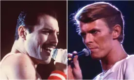 ??  ?? ‘Just for a laugh’ ... (l-r) Freddie Mercury and David Bowie Composite: Getty/Redferns