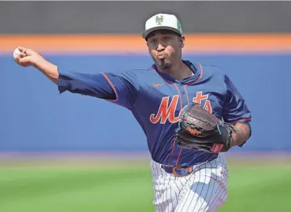  ?? JIM RASSOL/USA TODAY SPORTS ?? New York is hopeful the return of All-Star closer Edwin Diaz, who missed last season with a knee injury suffered at the World Baseball Classic, will lengthen the bullpen.
