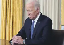  ?? ?? Il presidente americano uscente, Joe Biden