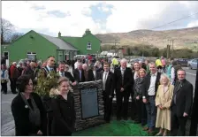  ?? Photo courtesy of Noel O’Shea. ?? Crowds gathered in Castlecove on Sunday for the official opening of the village’s Garden of Remembranc­e.