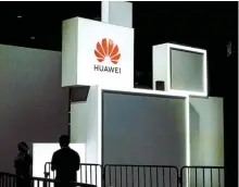  ?? AFP-Yonhap ?? A Huawei logo is seen during the 2019 Huawei Connect conference in Shanghai, Wednesday.