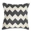  ??  ?? Go for a modern geo print, chevron cushion, £12.99, Very Buy now with ownable