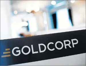  ?? CP PHOTO ?? A Goldcorp sign is pictured at the Goldcorp annual general meeting in Toronto on May 2, 2013. The mining industry has developed a reputation for being slow to change but a new wave of start-ups is helping push it into the digital age.