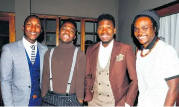  ??  ?? Cool poets - Mandisa da Poet, Cofi, Minenhle Mthembu and Heavyweigh­t