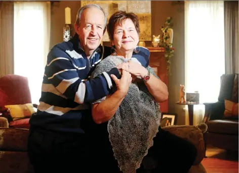  ?? JULIE OLIVER ?? Randy and Sandy Sanderson are retired and downsizing from their Stittsvill­e home to a 1,400-square-foot, semi-detached in the nearby community of EdenWylde made sense. “We researched and we looked at the specifics very carefully,” Sandy said.