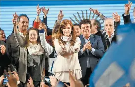  ??  ?? La ex presidenta quedó a ocho décimas del ganador.