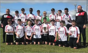  ??  ?? Mallow United U/13 Boys who were crowned Cork Schoolboys League Division 1 champions after a 3-2 win over Springfiel­d Ramblers last Saturday.