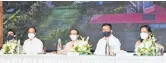  ?? ?? CM Uddhav Thackeray along with other officials at an event to observe World Tourism Day