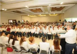  ?? ANTONIO HERNÁNDEZ ?? Édgar Melhem también pidió el apoyo de la estructura tricolor.