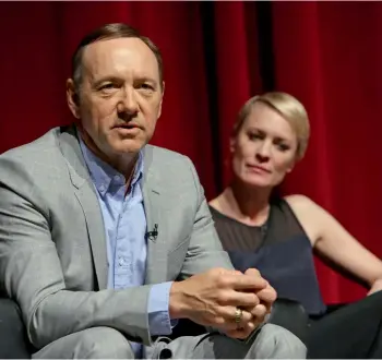  ?? House of Cards ?? Kevin Spacey and Robin Wright played the lead in