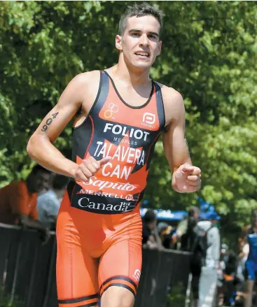  ??  ?? Le triathloni­en Xavier Grenier-talavéra figure parmi les espoirs olympiques canadiens pour les Jeux olympiques de Rio.