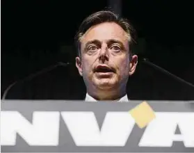  ?? Photo: AFP ?? Bart De Wever est favorable à un système «bicéphale».