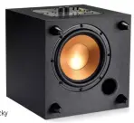  ??  ?? Klipsch’s compact 8-inch sub measures 11.75 x 13.25 x 11.75 inches.