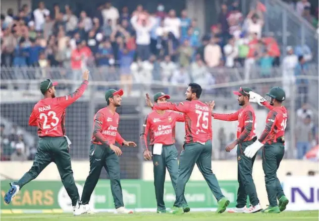  ?? File /Agence France-presse ?? ±
Bangladesh will play a tri-nation tournament in New Zealand involving the hosts and Pakistan before the T20 World Cup.