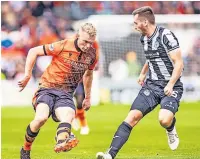  ??  ?? NIS TOUCH United debutant Ilmari Niskanen faced St Mirren