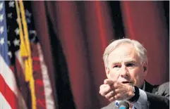  ?? REUTERS ?? Texas Governor Greg Abbott gestures as he holds a news conference in Uvalde on May 27 last year.