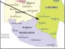  ?? ?? Map of Eswatini, depicting some of the areas that are affected by the mob justice in country. The indvuna wants people to be taught citizen’s arrest.