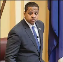  ??  ?? Above: If Democrats don’t oust Lt. Gov. Justin Fairfax, they could anger female voters. But if they push him out, it could trouble black voters.