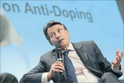  ?? LAURENT GILLIERON / AP ?? Sebastian Coe, presidente de la IAAF, ayer en Viena