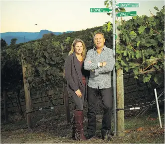  ??  ?? David and Cynthia Enns are former owners of Laughing Stock Vineyards, which was sold to Arterra Wines Canada. They will be assuming the role of founders to continue guiding the company.