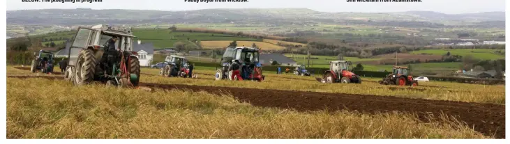  ??  ?? BELOW: The ploughing in progress