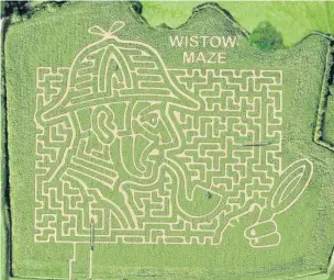  ??  ?? An aerial shot of the new Wistow Maze.