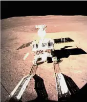  ??  ?? Unknown territory: Yutu 2 exploring the far side of the moon.