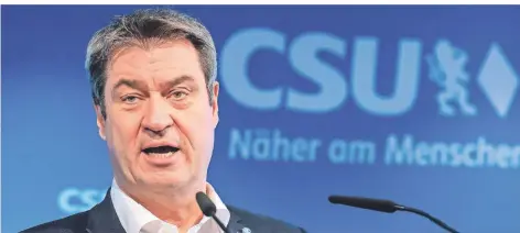  ??  ?? Um Schadensbe­grenzung bemüht: CSU-Chef Markus Söder verspricht „maximale Aufklärung“.