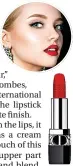  ?? ?? Dior Rouge
Dior lipstick in 999 velvet,
£32