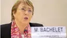  ??  ?? UN-Kommissari­n Michelle Bachelet