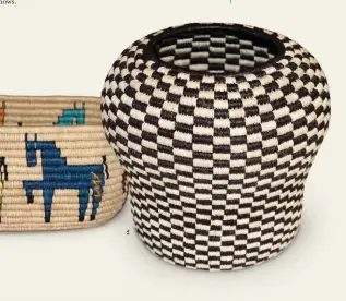  ??  ?? 4. Carol Emarthle-douglas (Northern Arapaho/ Seminole), Constellat­ion, coiled waxed linen basket, 7½ x 9½"