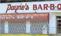  ?? APPEAL FILES OF THE COMMERCIAL ?? Payne's BAR-B-Q, located at 1762 Lamar Ave., has been in business since 1972.