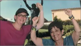  ?? SUBMITTED PHOTO ?? Ann-Marie Hulstine and Rosalie Hetrick are seen here in front of the Rocky statue at the Philadelph­ia art museum.